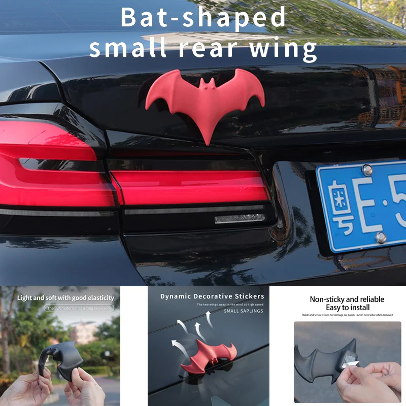 Motorcycle Helmets - New 3D Bat Car Roof Decoration