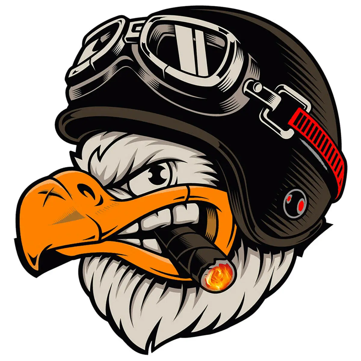 Motorcycle Helmets - Car Sticker Personality Eagle Creative Hat