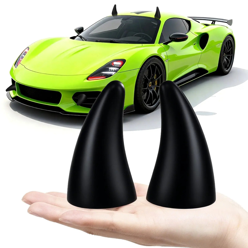 Motorcycle Helmets - Self-Adhesive 3D Devil Horns Sticker, Car