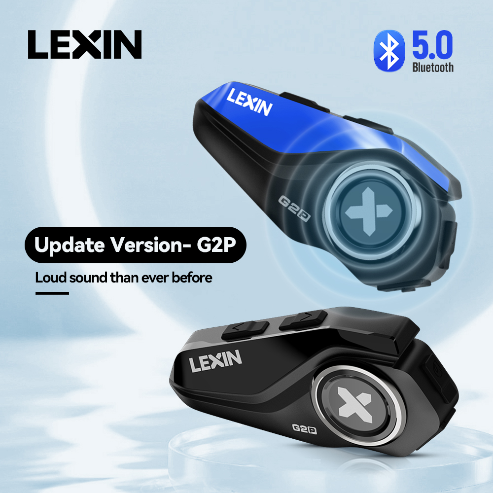 Universal Motorcycle Helmet Intercom Headset - Lexin-G2P Motorcycle Helmet Bluetooth Intercom Up