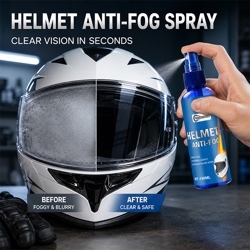 Motorcycle Helmets - 100ml Quick-Acting Anti-Fog Spray, Clear Vision