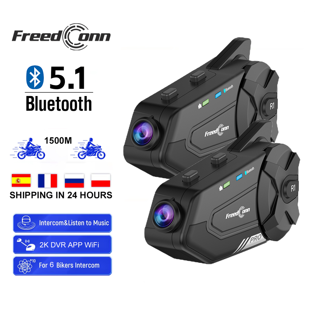 Freedconn Motorcycle Intercom  - Universal Motorcycle Helmet Intercom Headset recension och pris