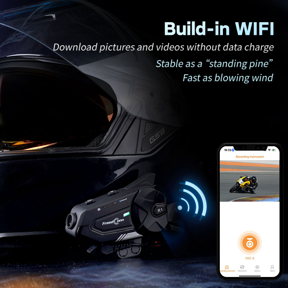 Freedconn Motorcycle Intercom  - Universal Motorcycle Helmet Intercom Headset recension och pris