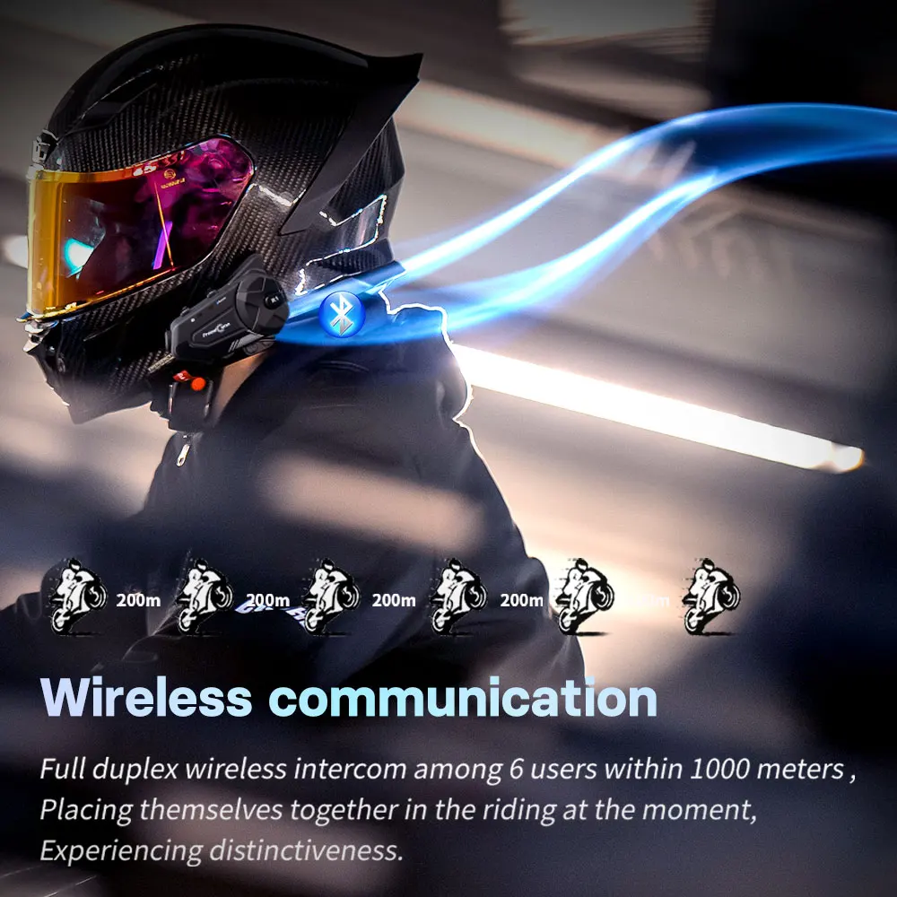 Freedconn Motorcycle Intercom  - Universal Motorcycle Helmet Intercom Headset recension och pris
