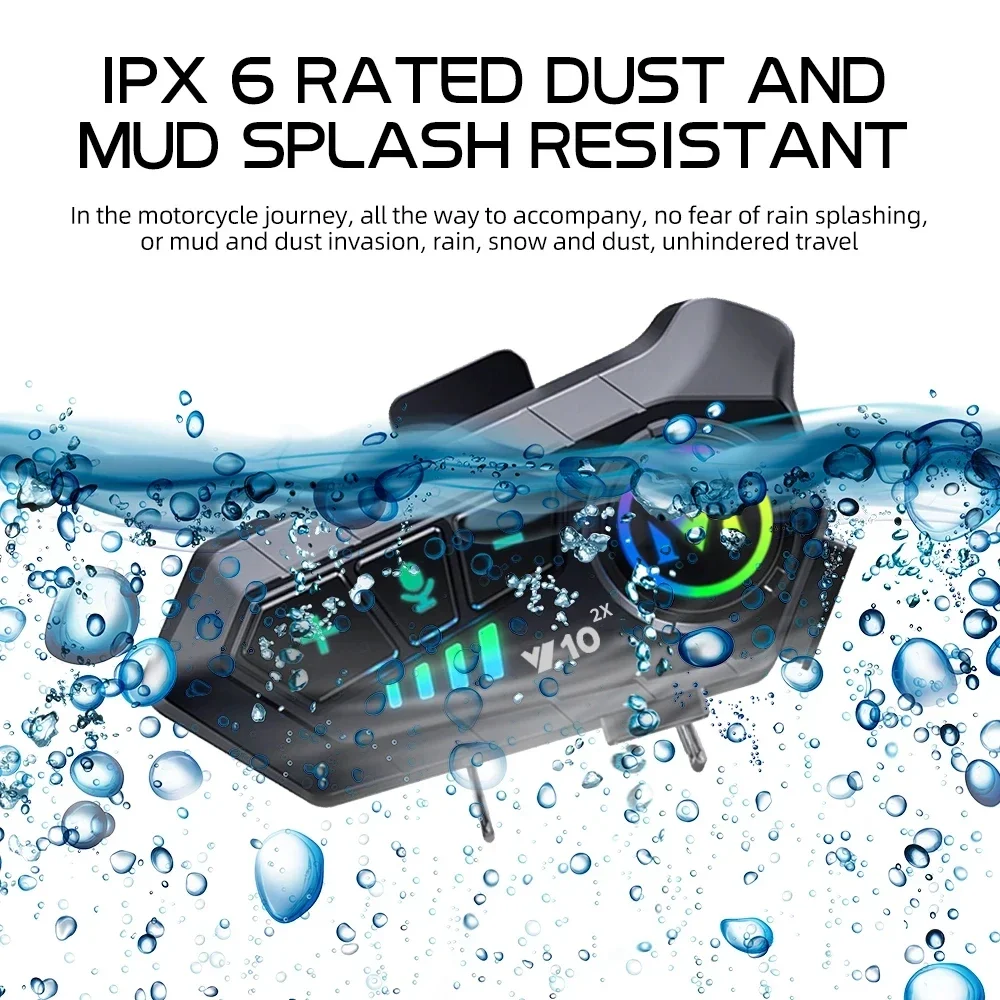 V10 2X Bluetooth Motorcycle He - Universal Motorcycle Helmet Intercom Headset recension och pris