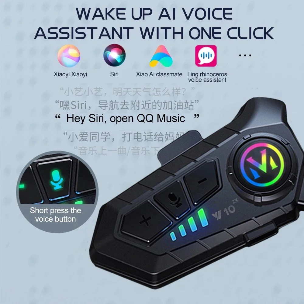 V10 2X Bluetooth Motorcycle He - Universal Motorcycle Helmet Intercom Headset recension och pris