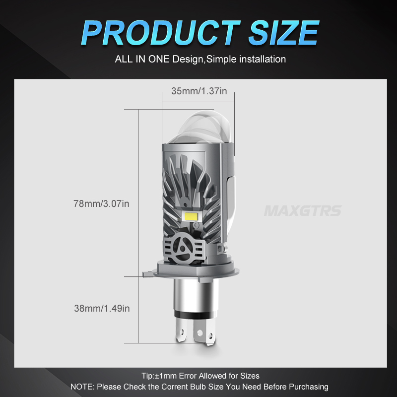 24000LM H4 LED Projector Headl - Universal Motorcycle Led Headlight Projector recension och pris