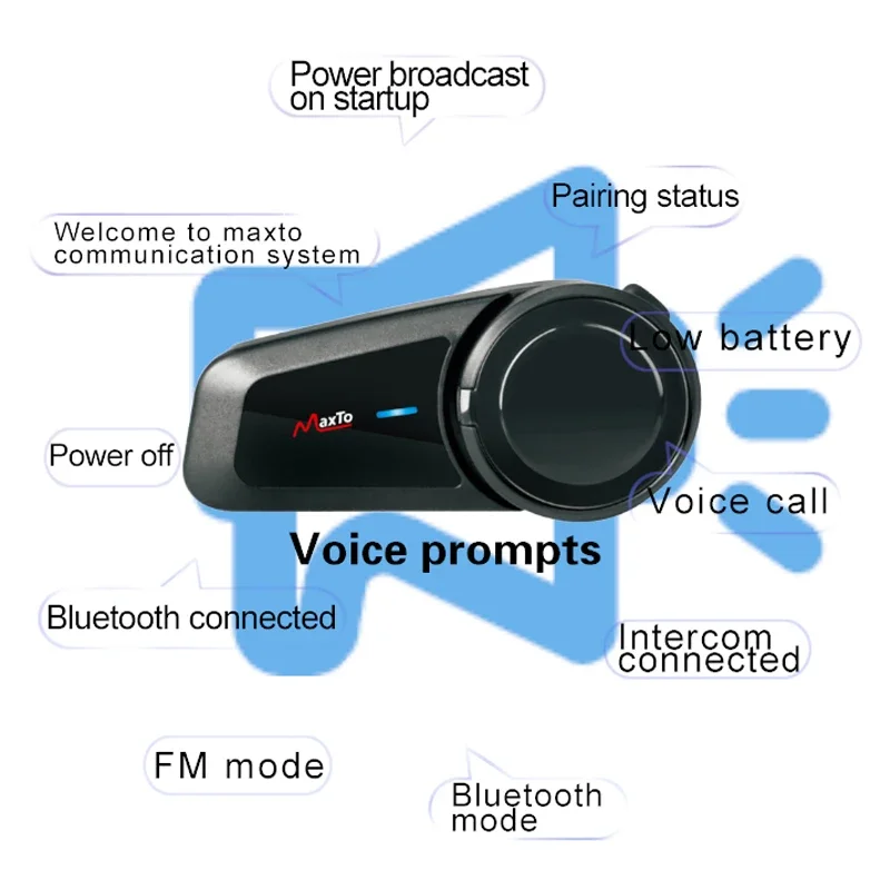2PCS Maxto M2 Motorcycle Helme - Universal Motorcycle Helmet Intercom Headset recension och pris