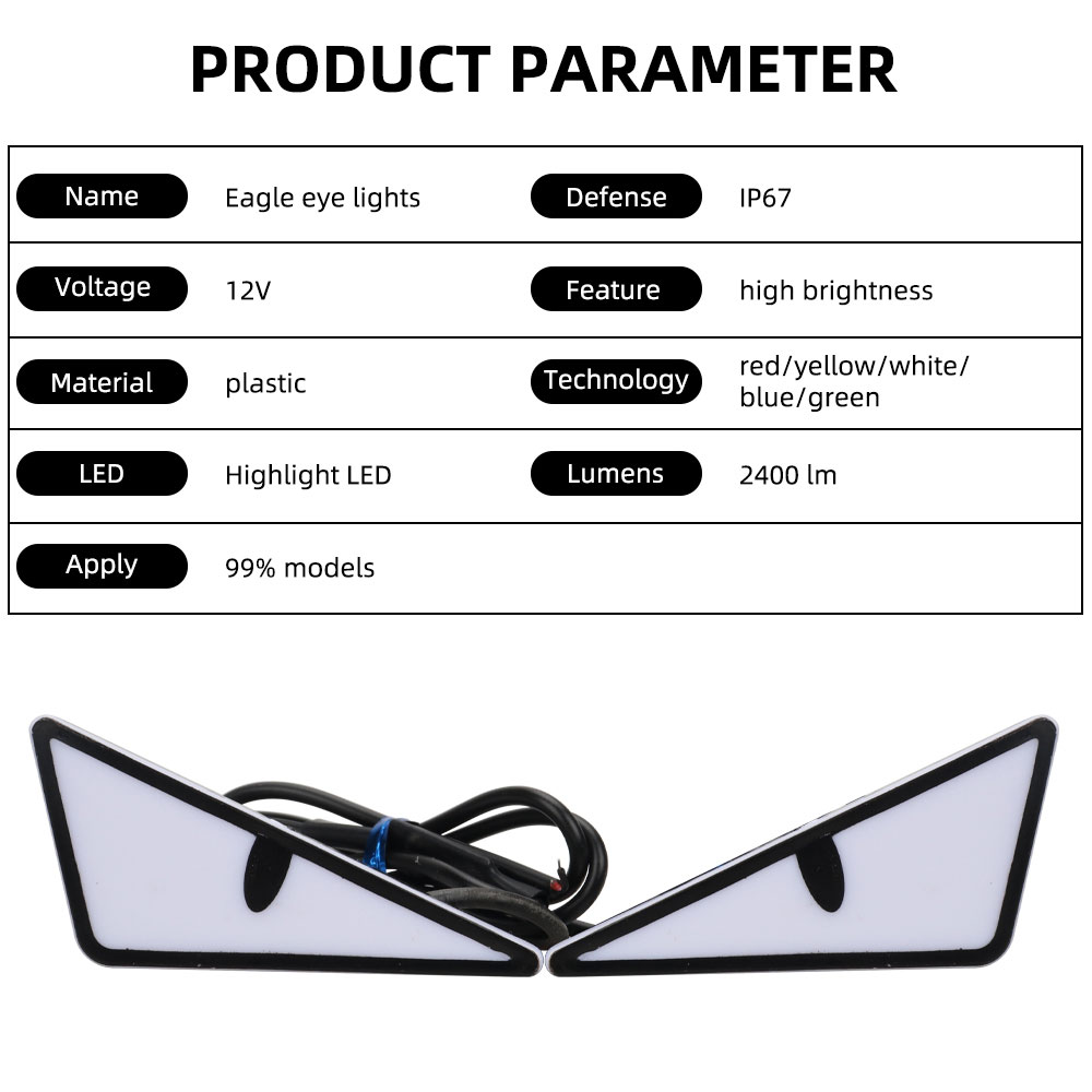 2pcs LED Devil's Eye License P - Universal Motorcycle Led Headlight Projector recension och pris