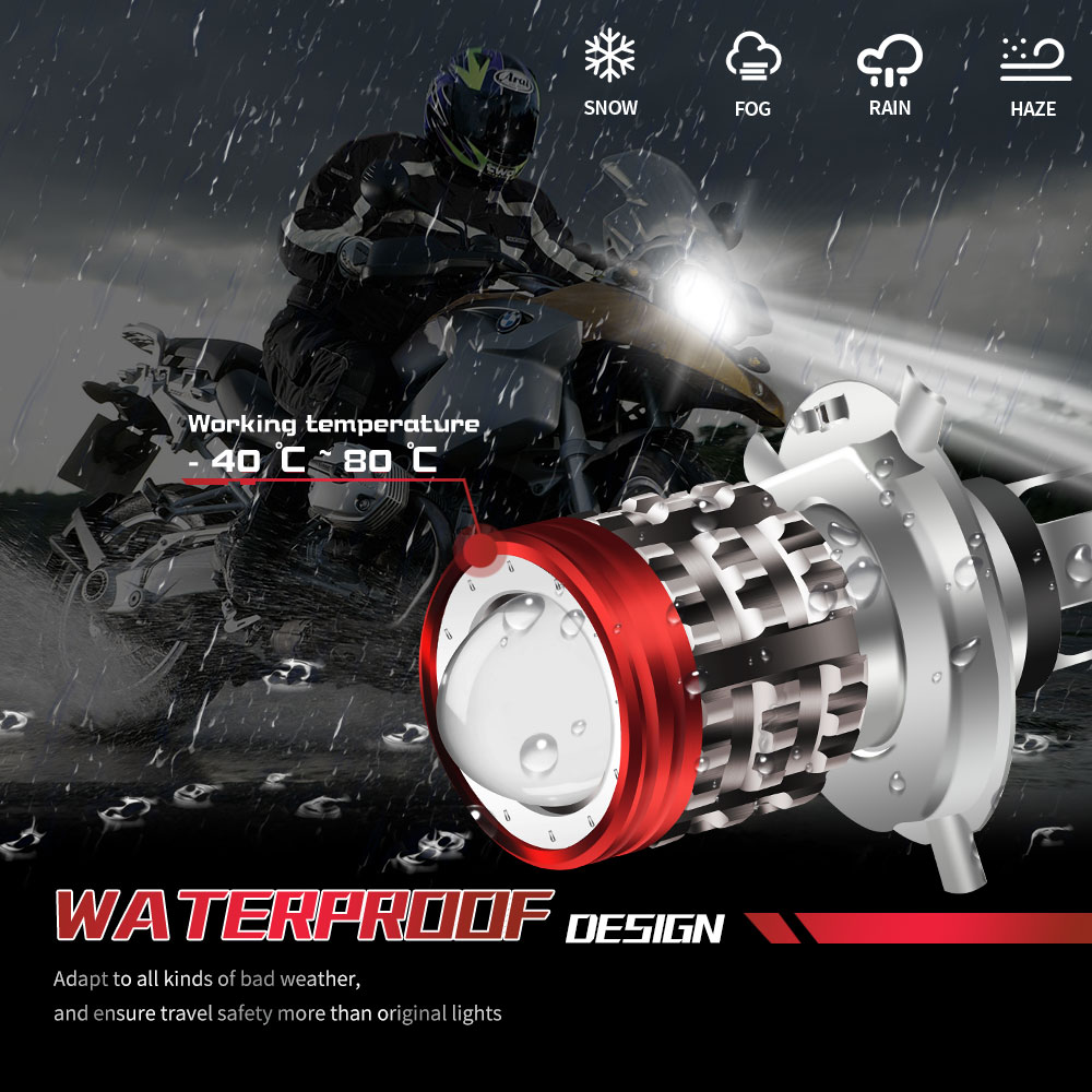 Universal H4 LED Motorcycle He - Universal Motorcycle Led Headlight Projector recension och pris
