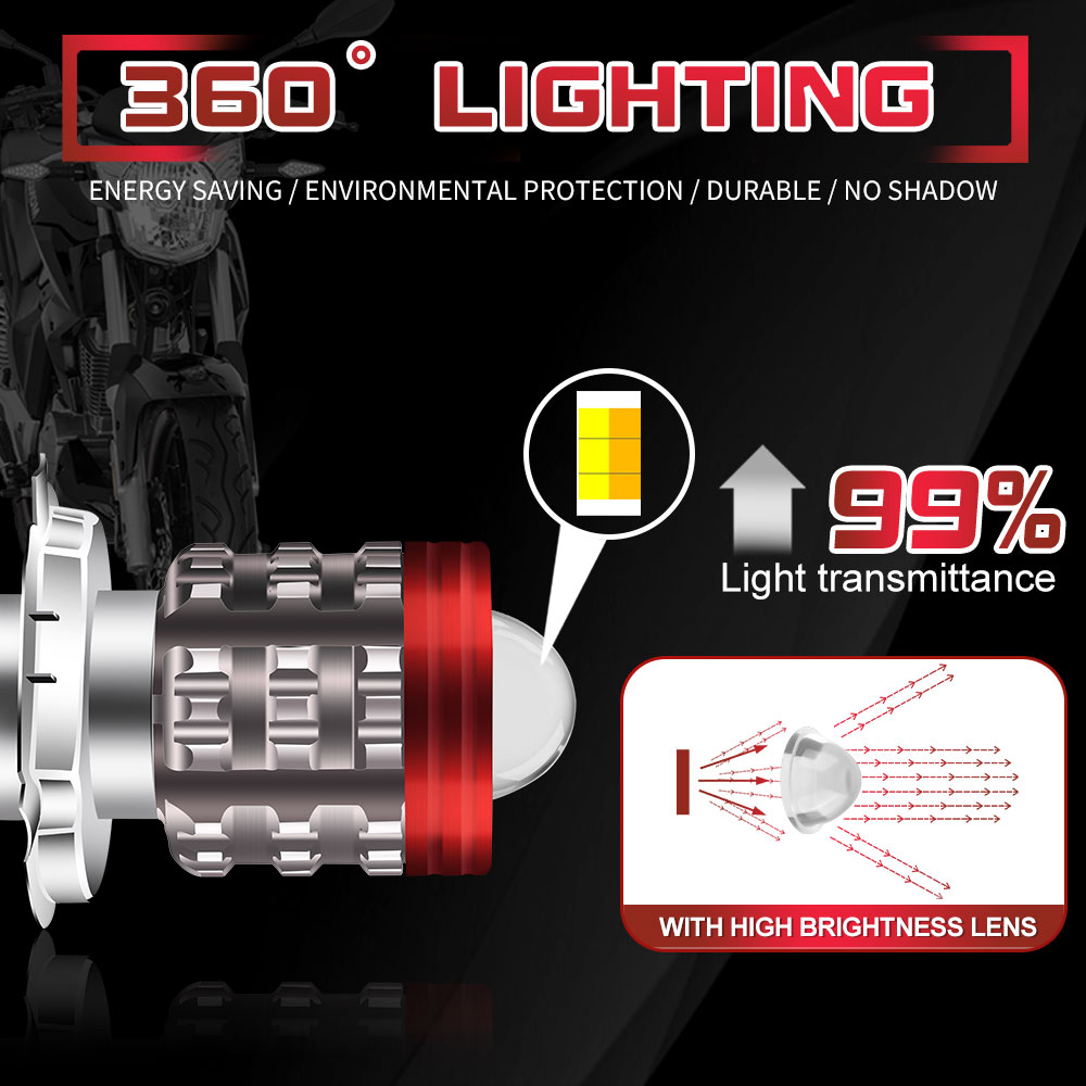 Universal H4 LED Motorcycle He - Universal Motorcycle Led Headlight Projector recension och pris