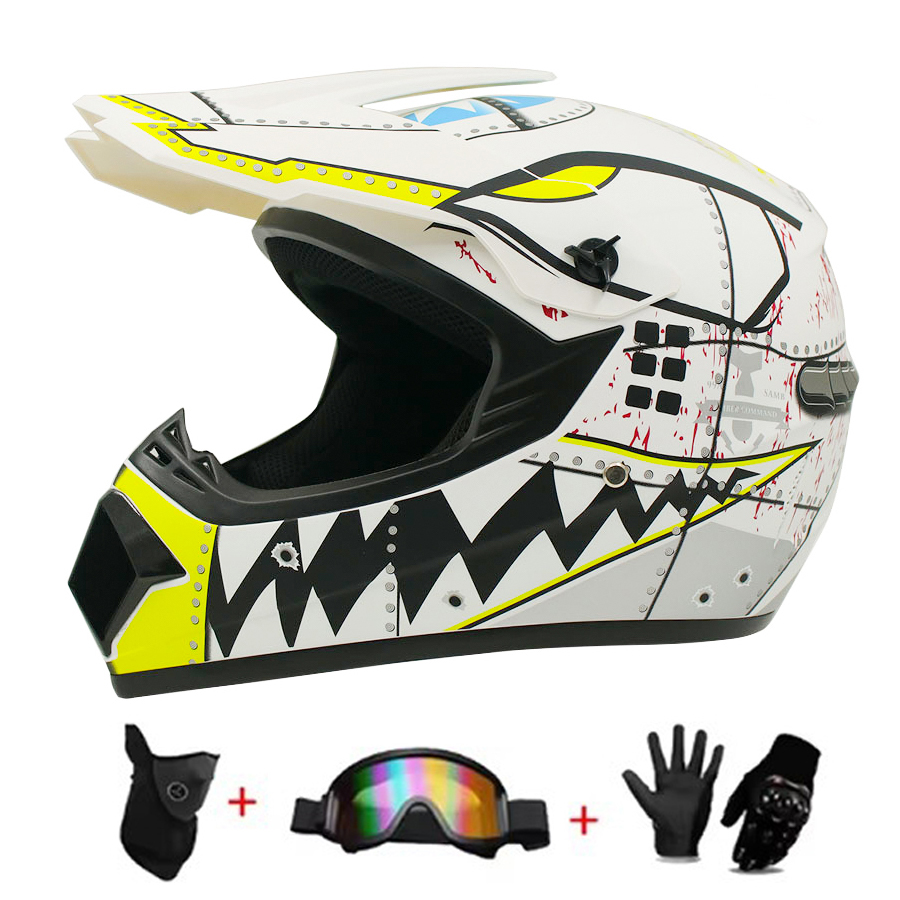 Motocross and Off-Road Helmet  - Off Road Motocross Helmet Goggles Set recension och pris