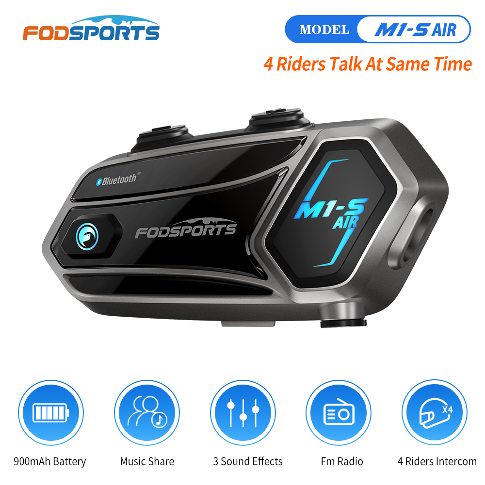 Fodsports M1-S Air Motorcycle  - Universal Motorcycle Helmet Intercom Headset recension och pris