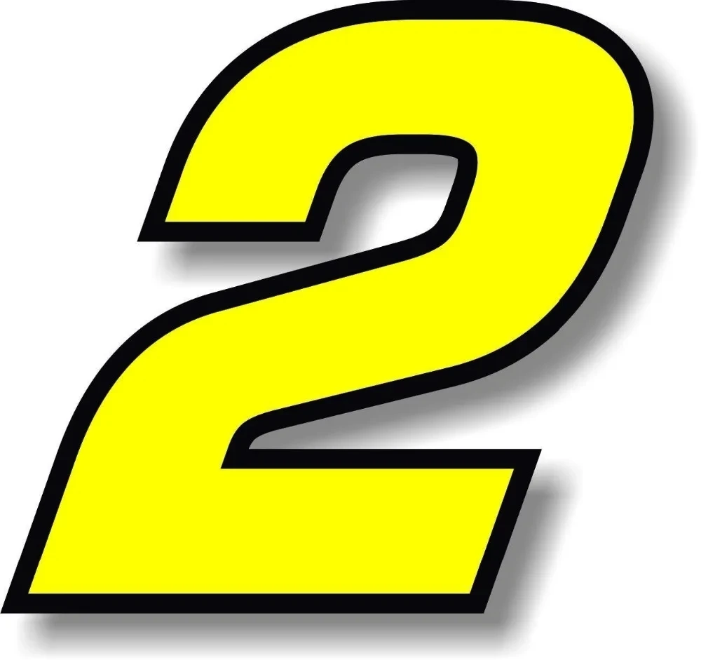 Numbers 0123456789 Yellow with - Motorcycle Helmets recension och pris