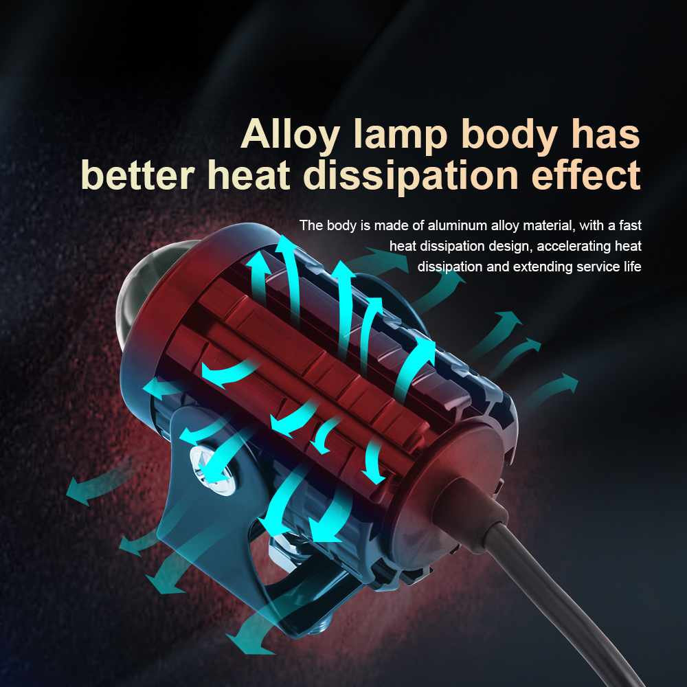 2PCS Universal Motorcycle LED  - Universal Motorcycle Led Headlight Projector recension och pris