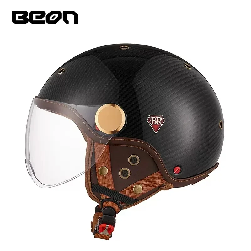 BEON BR13 Retro Open Face Half - Vintage Open Face Retro Helmet recension och pris