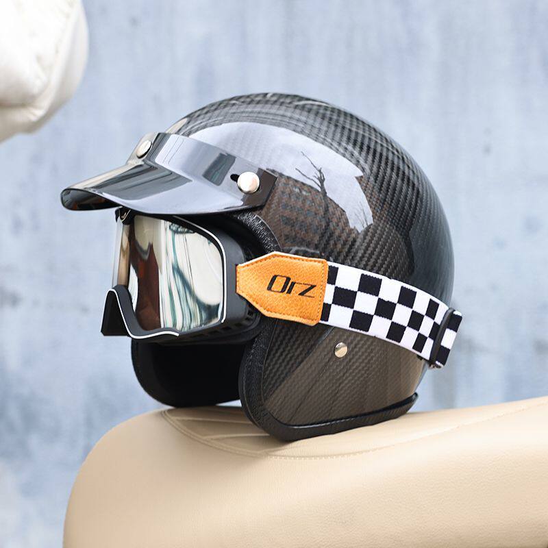 2026 Carbon Fiber Vintage Helm - Carbon Fiber Lightweight Motorcycle Helmet recension och pris