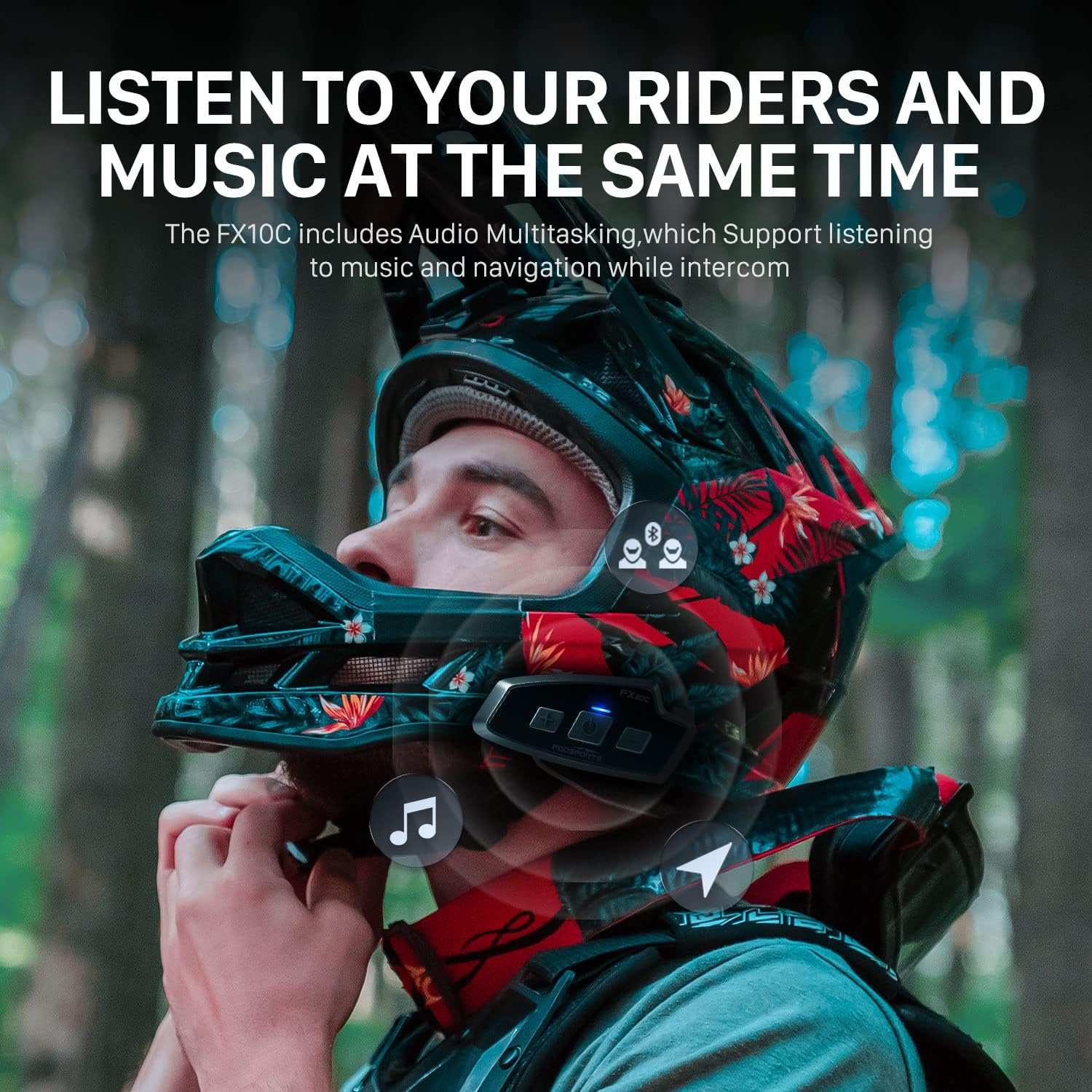 Fodsports FX 10C Motorcycle Me - Universal Motorcycle Helmet Intercom Headset recension och pris